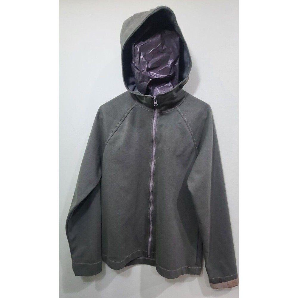 Massif Prototype Jacket Green Full Zip Hooded Size WM Women's Medium Raglan